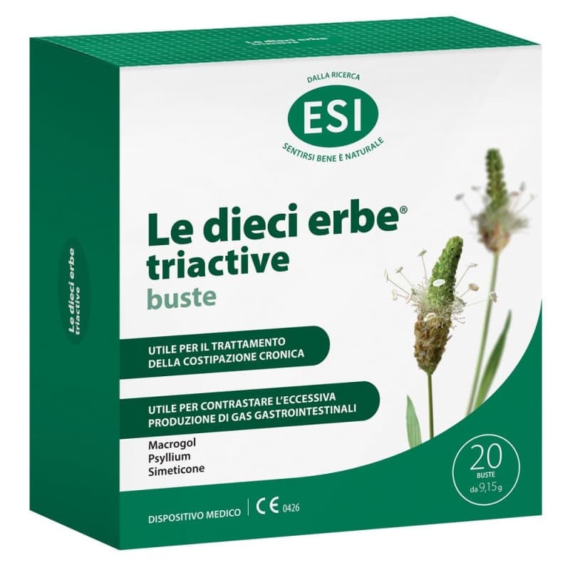 Esi Le Dieci Erbe Triactive - trattamento della costipazione cronica 20 Bustine Monodose