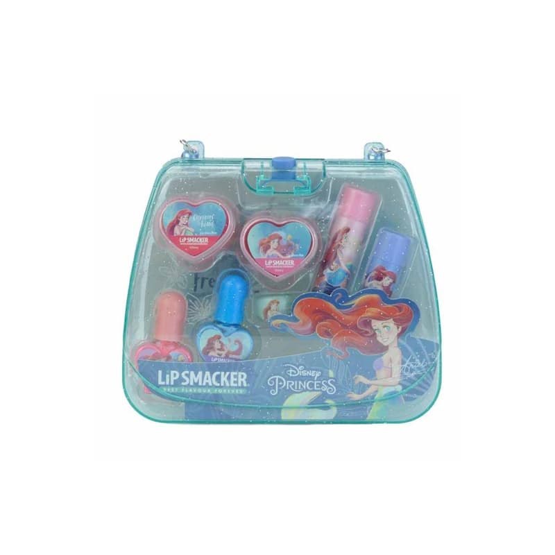 LIP SMACKER Disney Princess Ariel Mini Tote Bag - 2 Balsami Labbra + 2 Lucidalabbra + 2 Smalti Unghie