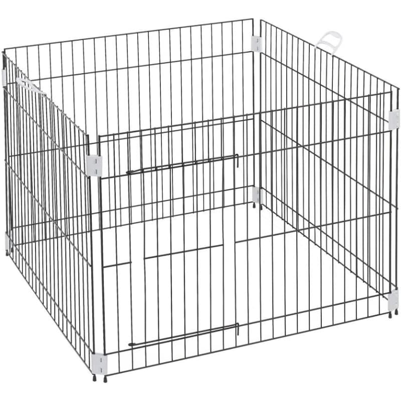 FERPLAST Recinto Educativo - Trasformabile Pieghevole in Barriera per Cuccioli Nero 80 x 80 x h 62 cm