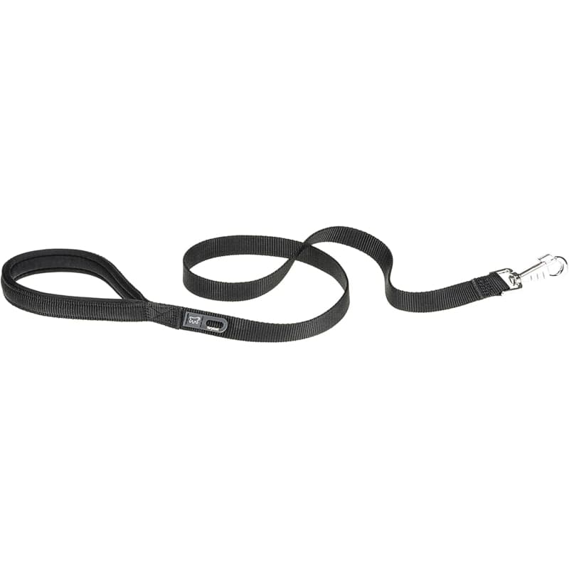 FERPLAST Daytona G15-120 Nero - Guinzaglio in Nylon con Impugnatura Ergonomica e Porta Sacchetti Integrato 1,5 cm x 120 cm