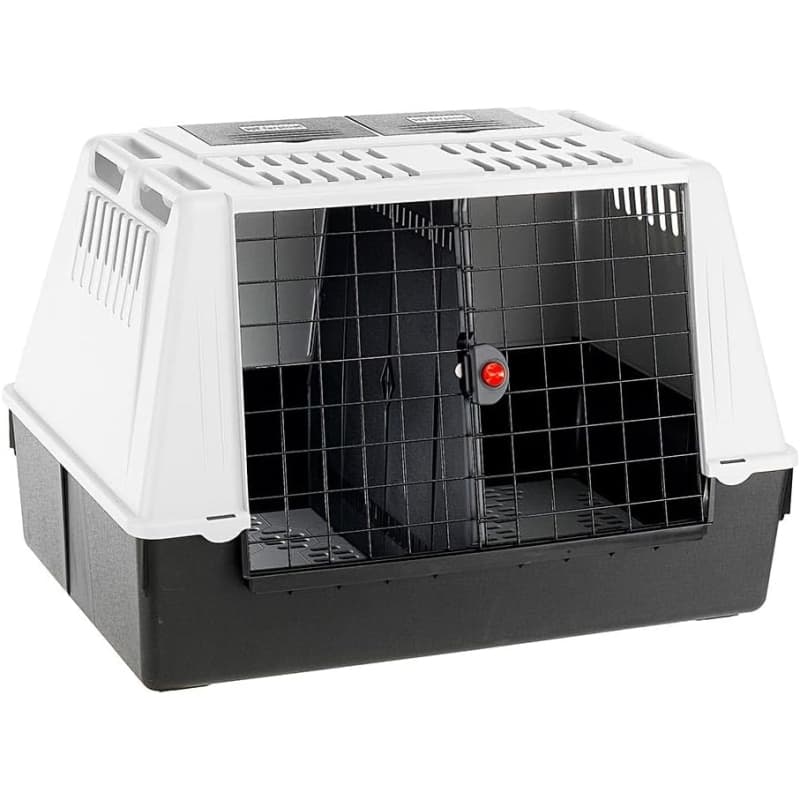 FERPLAST Atlas Car 100 - Trasportino Auto per cane di taglia grande Portata Max 45 Kg - colore grigio