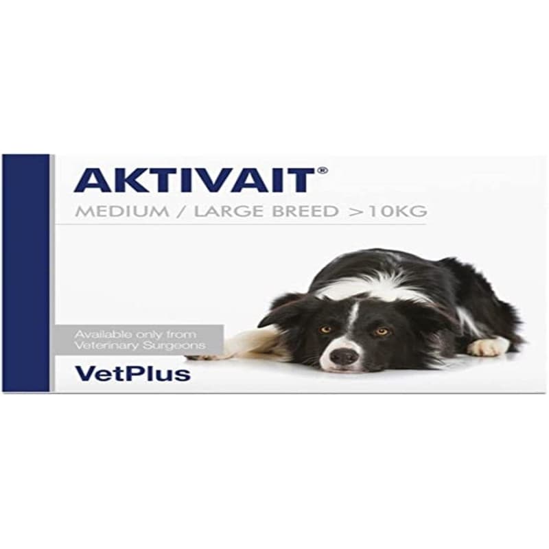 VETPLUS Aktivait - Integratore alimentare per cani anziani di taglia media e grande 60 capsule