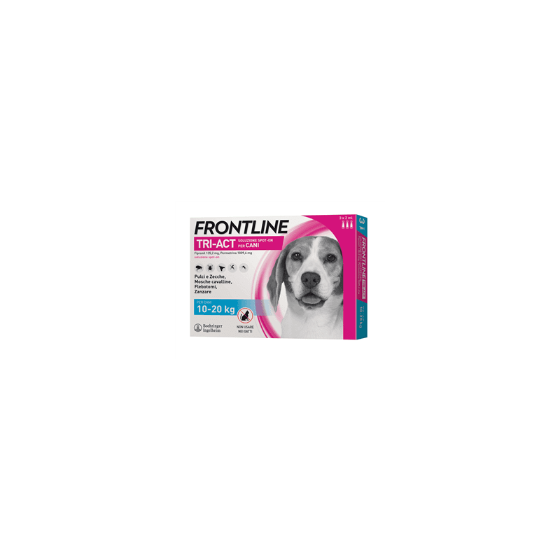 Boehringer Ingelheim - Frontline Tri-act Soluzione Spot-on Per Cani Di 10-20 Kg - 3 Pipette