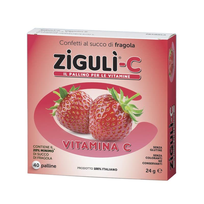 Falqui Prodotti Farmac. - Ziguli-c Integratore Di Vitamina C Gusto Fragola - 40 Confetti