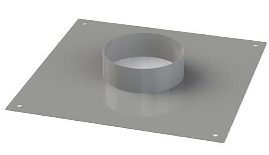 Collarino per canna fumaria diametro 350 mm - piastra 400 x 400 mm