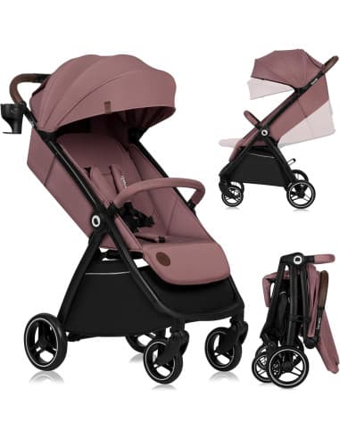 Passeggino LIONELO INGRID 6-48 Mesi Pieghevole Schienale Poggiapiedi Regolabili Rosa