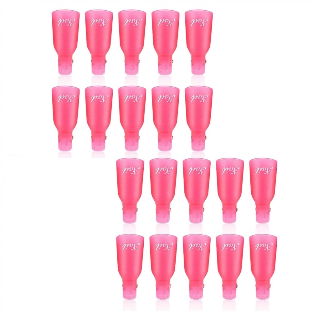 Kit 20 pz Clip Rimuovi Gel e Semipermanente 3422 per Unghie Nail Art Corallo