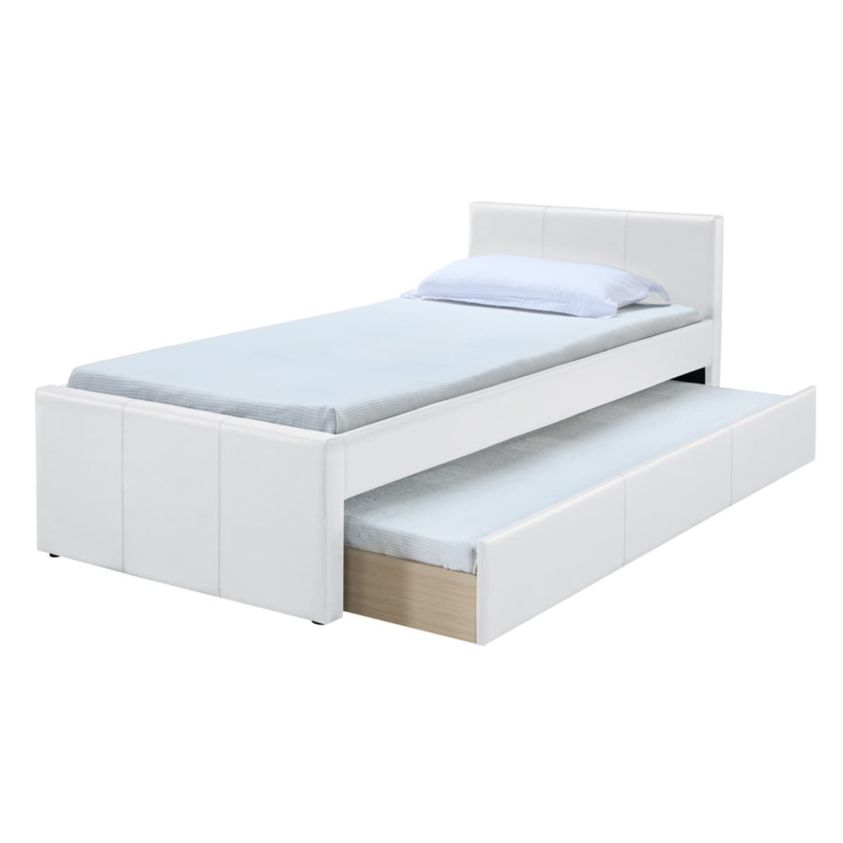 Letto estraibile 90 x 195 PU bianco MACCO