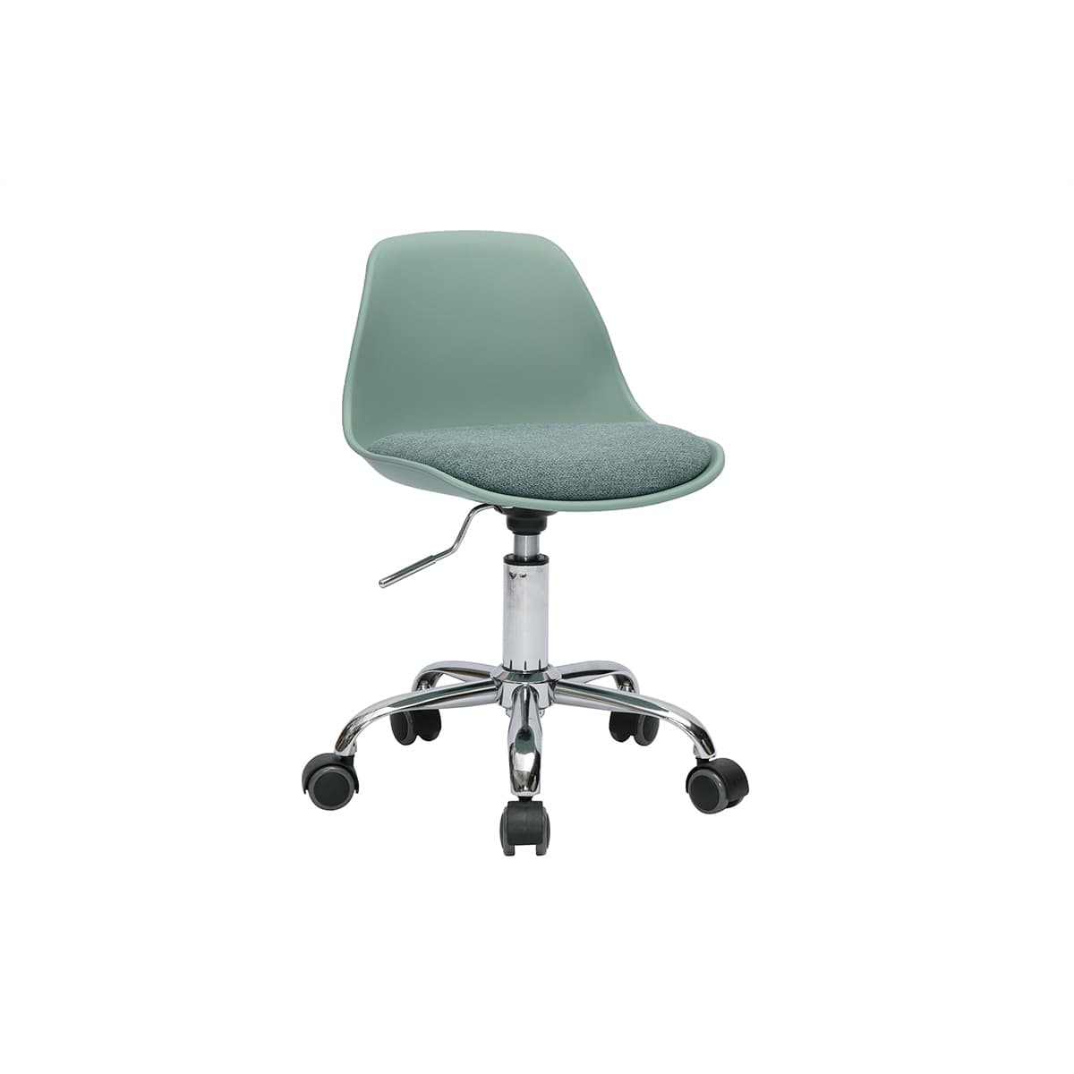 Poltrona da ufficio per bambini con ruote verde grigio STEEVY