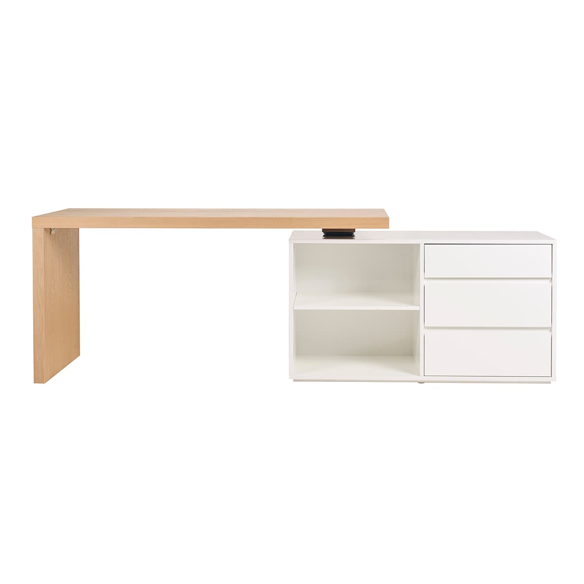 Scrivania design bianco lucido e frassino NEW MAX