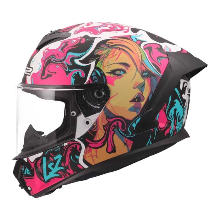 Casco Integrale Ls2 Ff820 Rapid Iii Cyberg Purple Cyan Tg. 2xs - Caschi Integrali