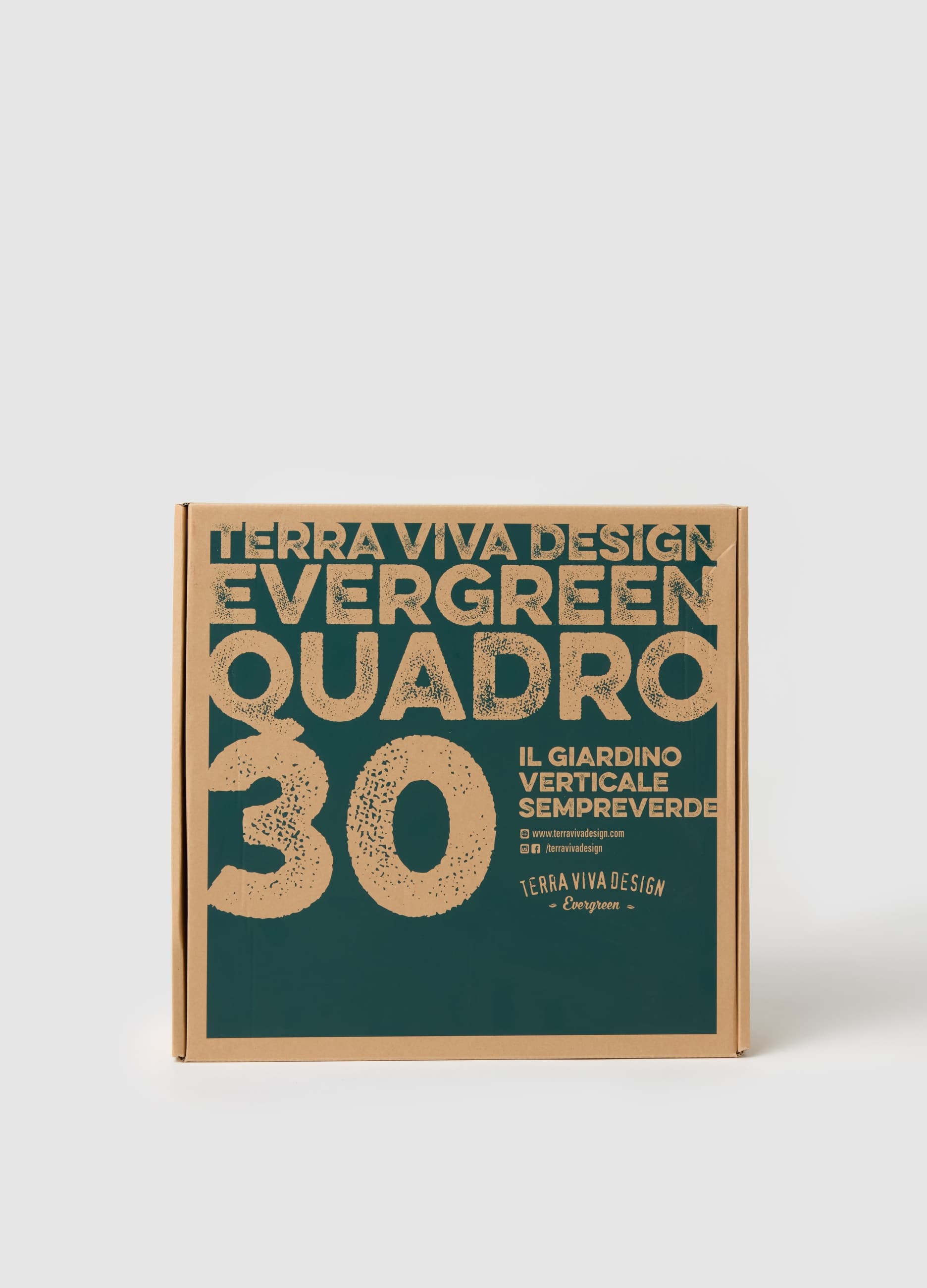 TERRAVIVADESIGN, Quadro 30 Giardino Verticale Sempreverde, Unisex, Verde, Taglia: ONE SIZE