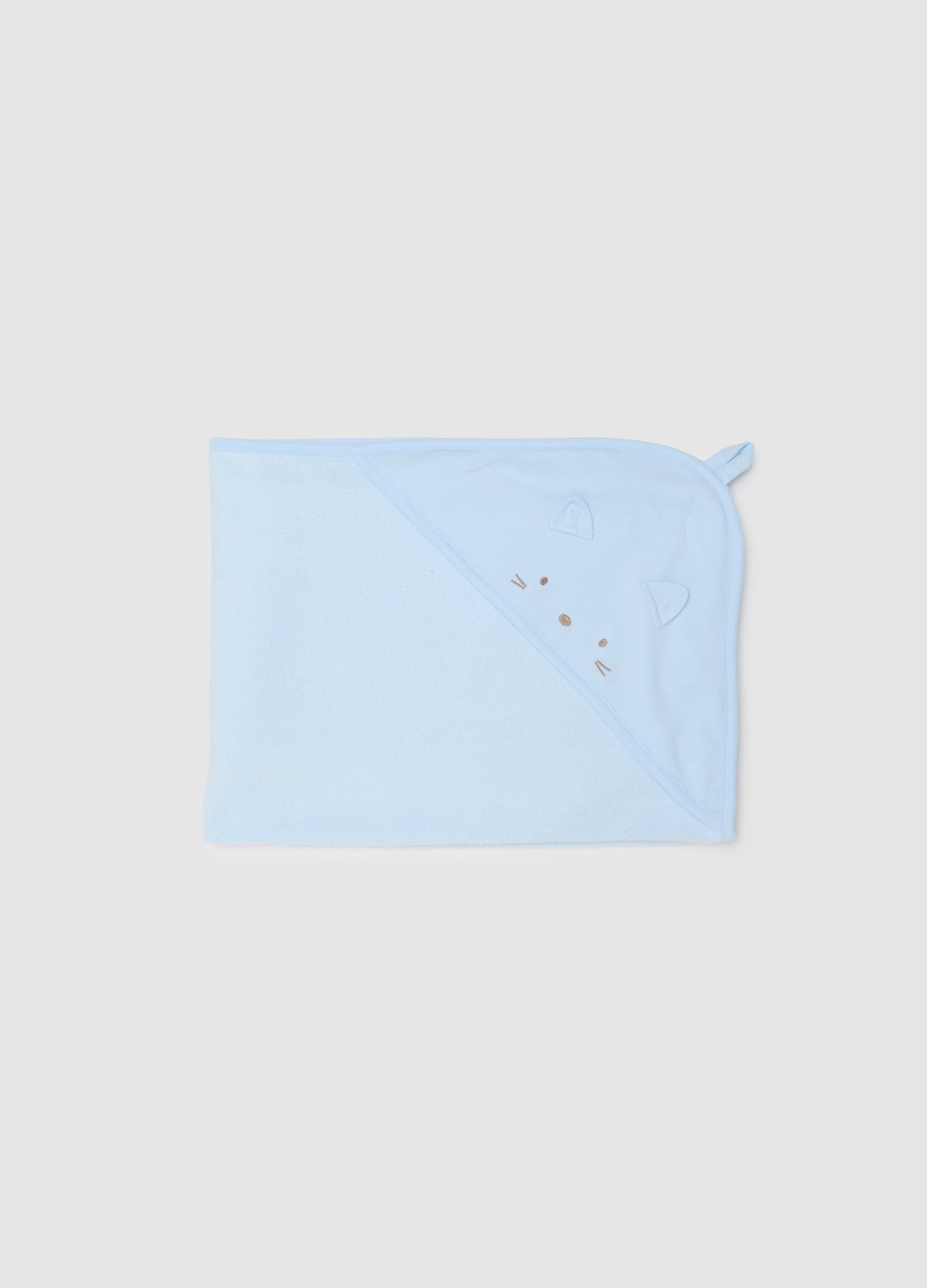 FAGOTTINO, Accappatoio Azzurro Da Neonato In Misto Cotone Regular Fit, Azzurro, Taglia: ONE SIZE