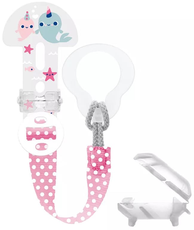 Mam Clip & Cover Portasucchietto Rosa Con Fantasie Assortite