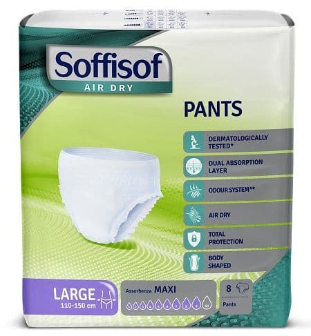 Soffisof Air Dry Pants Maxi Taglia L 8 Pezzi