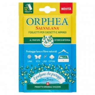 Orphea Salvalana - 12 Foglietti Per Cassetti E Armadi Al Profumo Di Fiori Di Artemisia