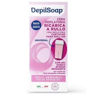 Depilsoap Ricarica Cera Depilatoria Per Rullo Elettrico Con Rosa Mosqueta E Burro Di Karitè