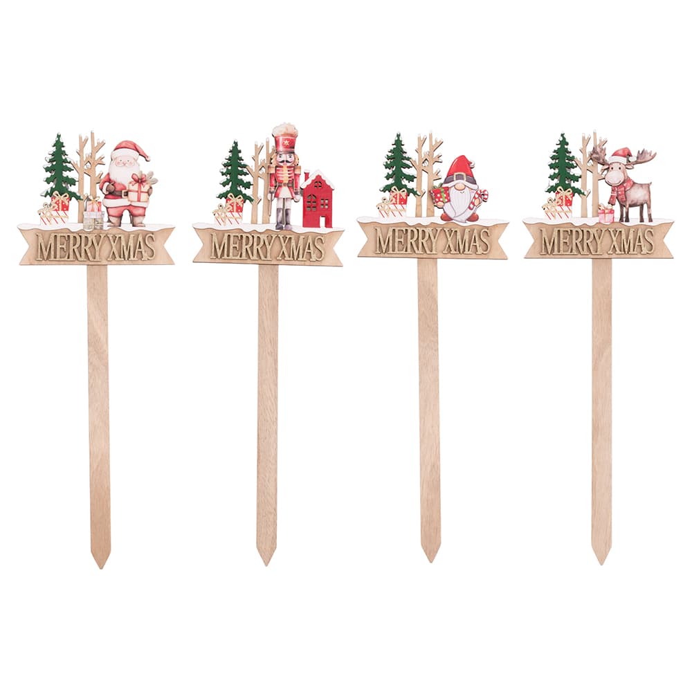 <p>Cartello natalizio per, vaso, con scritta 17x48 cm, Santa's House</p>
