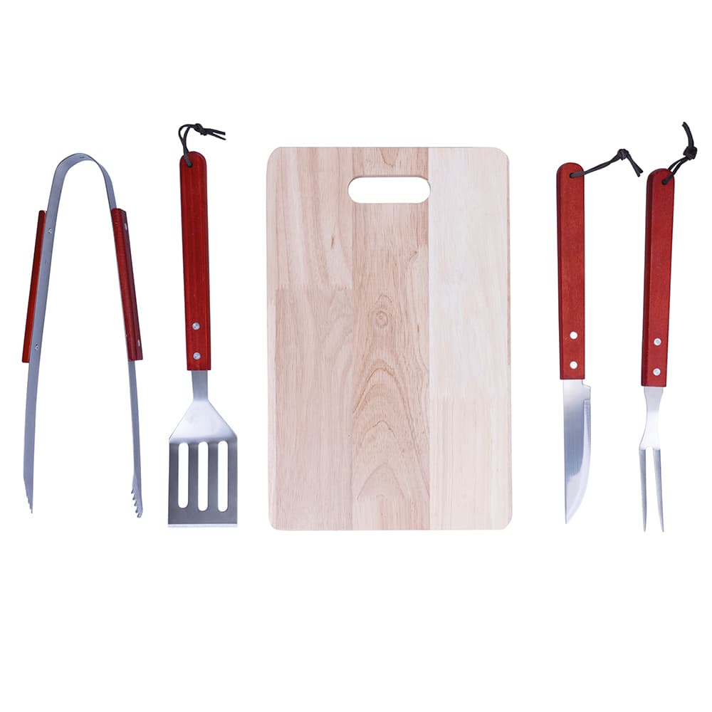 <p>Set utensili per barbecue con tagliere, BestBQ</p>