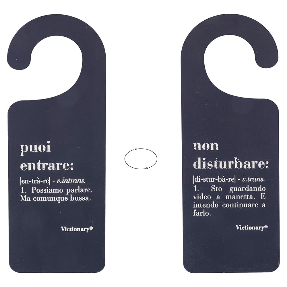 <p>Stop&Go cartello per maniglia in legno MDF, decoro double face, Victionary</p>