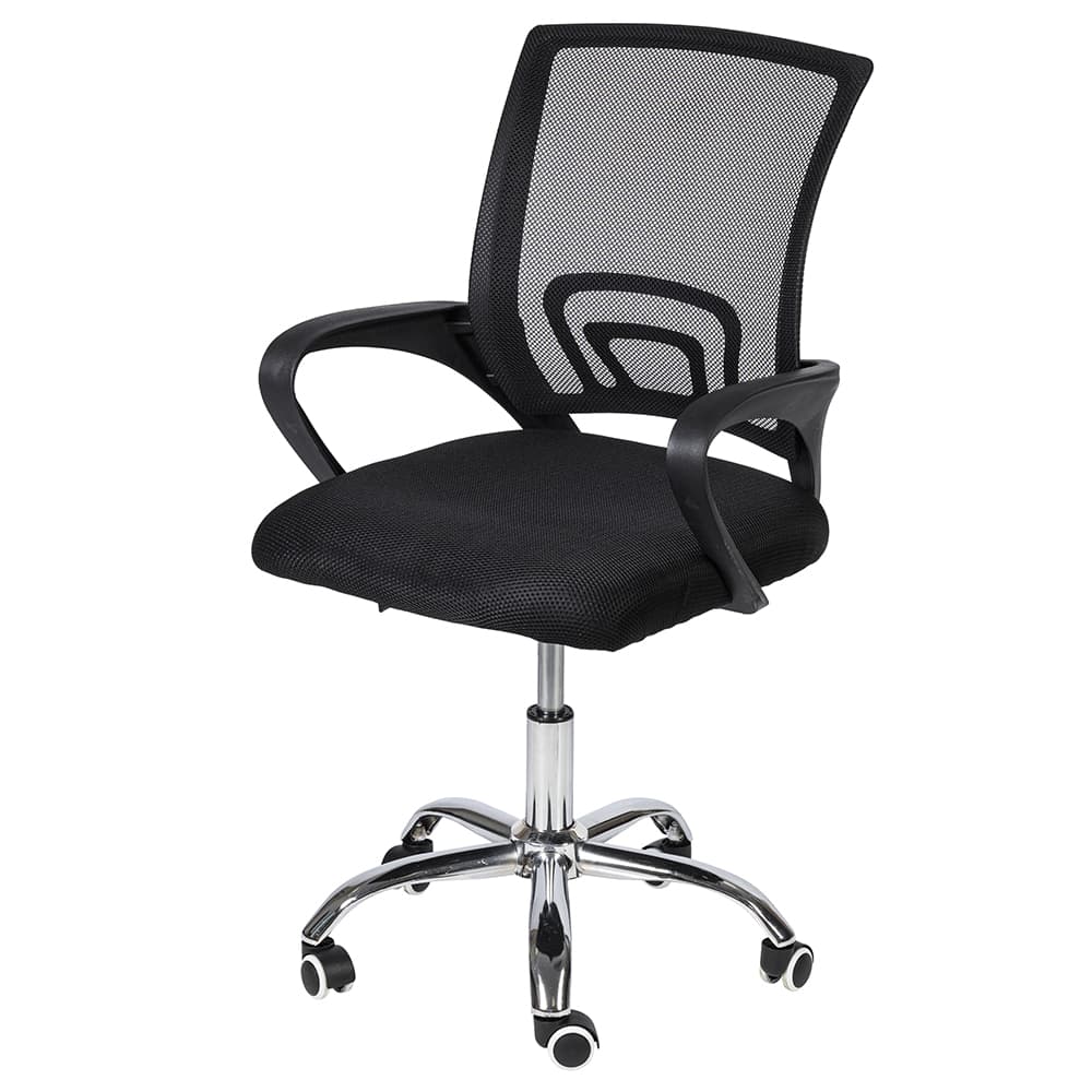 <p>Sedia scrivania con ruote, nero, Deluxe</p>