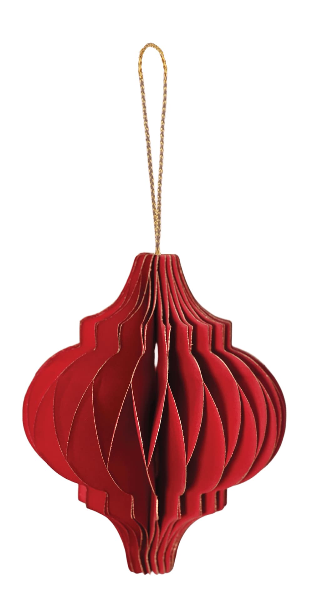 <p>Appendino natalizio 3D in carta con chiusura in velcro h. 10 cm, Xmas Origami</p>