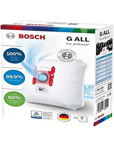 Bosch Set da 4 Sacchetti di Ricambio per Aspirapolvere