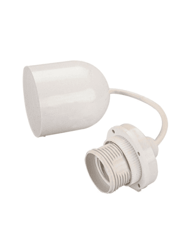POLY POOL Portalampada Con Cavo Fissaggio a Soffitto E27 Bianco