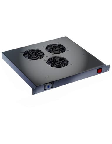 Ventole per Rack 19'' 3 Ventole con Termostato Nero