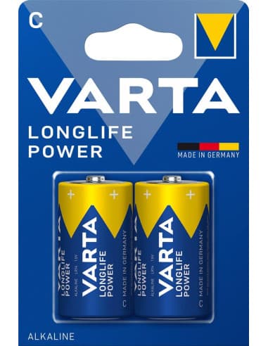 Blister 2 Batterie 1.5V Longlife Power Alcalina C Mezza Torcia