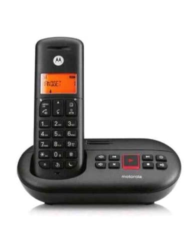 TELEFONO CORDLESS MOTOROLA E211 CON SEGRETERIA NERO