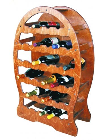 Botte portabottiglie in legno 33 posti 61x27x96 cm meeting