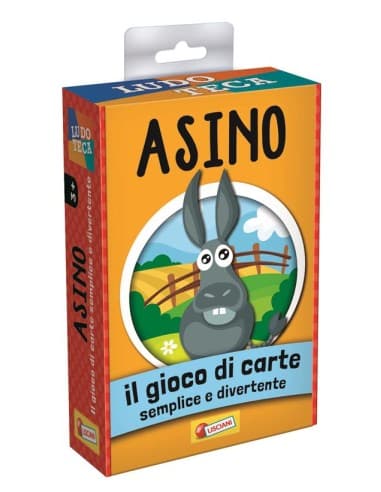 Ludoteca le carte dei bambini asino - ottimo gioco di società per bambini, divertente, semplice, 55 carte, assortito - lisciani