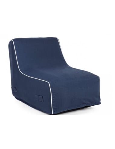 Chaise longue gonfiabile rihanna, beige, tessuto idrorepellente, uv resistente, sfoderabile, per esterni, giardino, terrazza