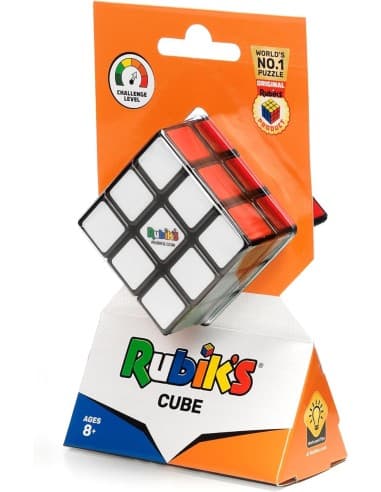 Cubo di rubik's classico 3x3 - rompicapo originale, movimento migliorato, per bambini 8+ spin master