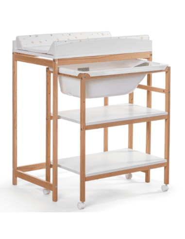Woody okbaby fasciatoio in legno con vaschetta ergonomica