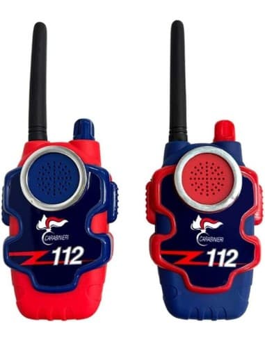 Coppia walkie-talkie a giocattolo carabinieri, ricezione 300 m, gioco radio, età 5+, comunicazione a distanza