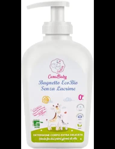Cura farma curababy bagnetto eco bio vegan 500 ml - bagnoschiuma delicato anti lacrime per neonati 0+