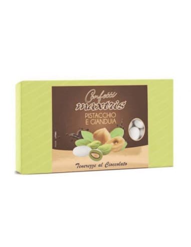 Confetti maxtris pistacchio e gianduia 1 kg con mandorla tostata