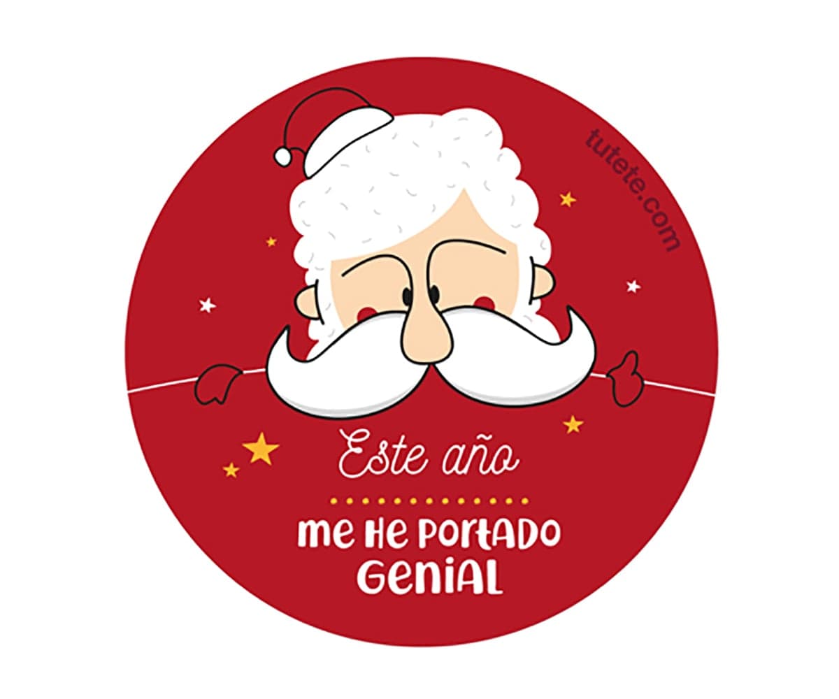 1 Distintivo Papà Noel: Me he portado genial