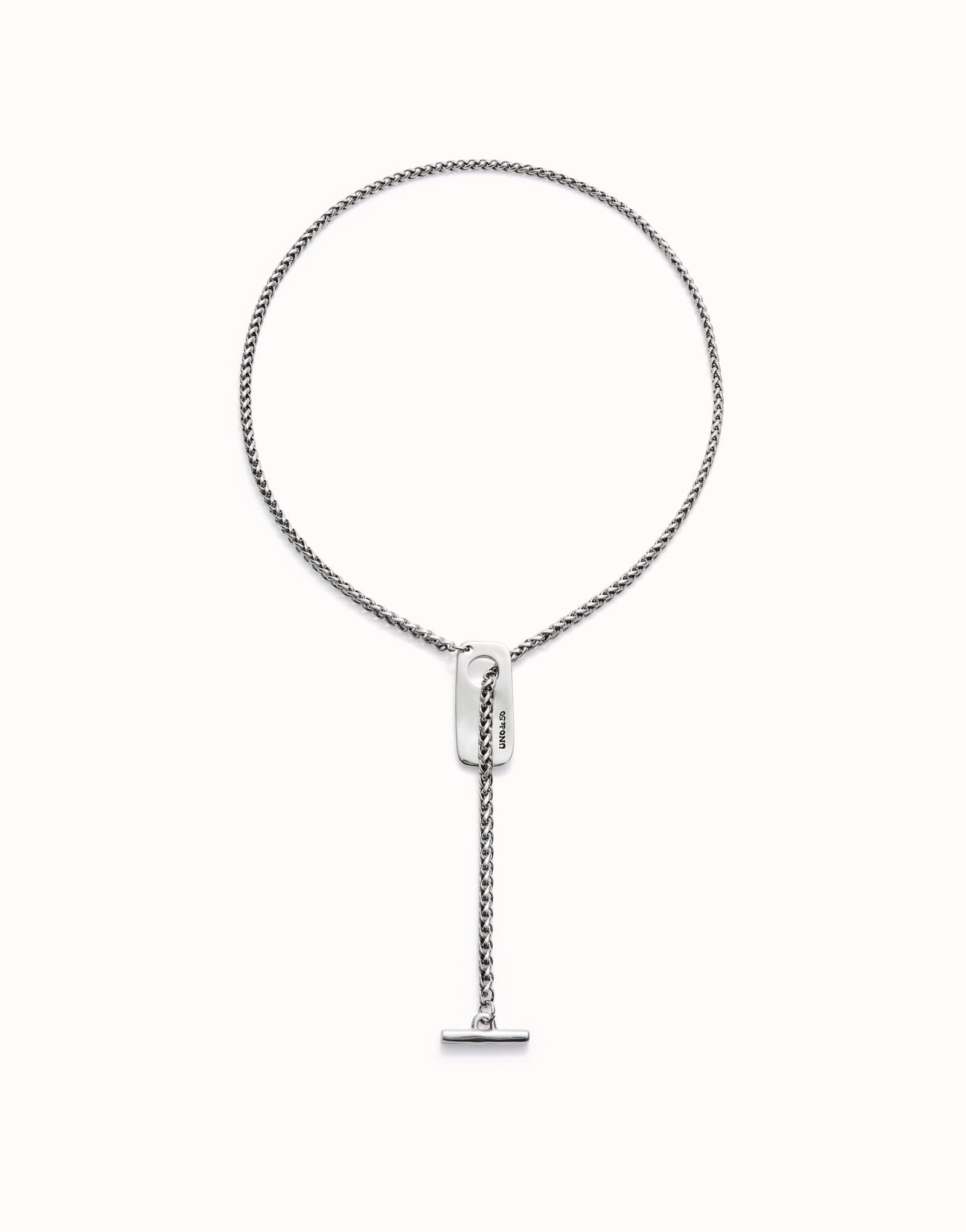 Catenina regolabile placcata argento sterling e figura centrale