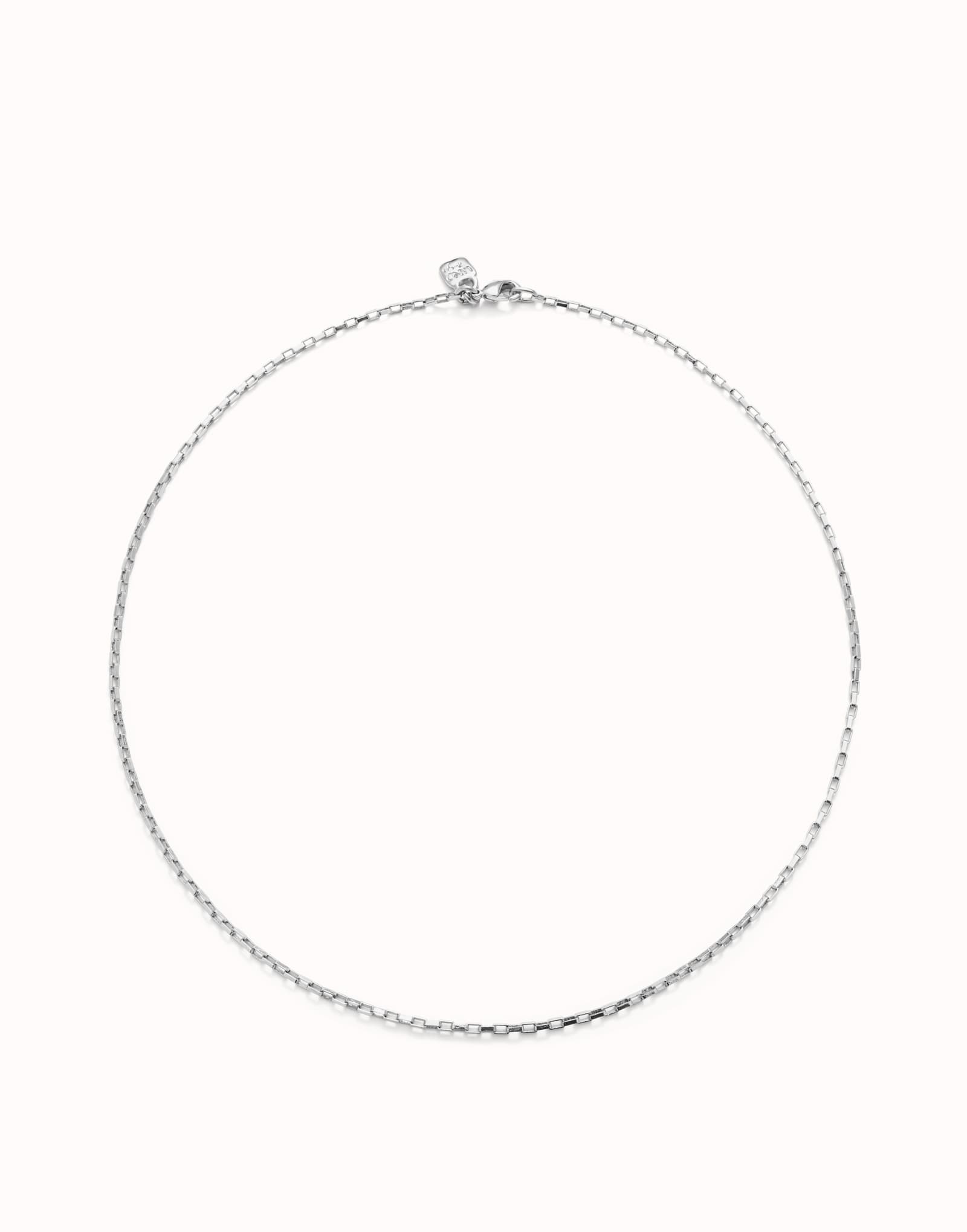 Catenina corta maglie placcata argento Sterling
