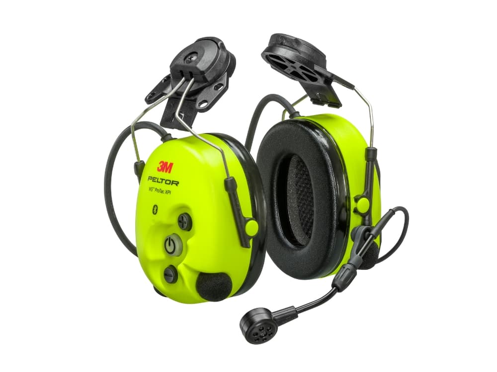 Cuffie antirumore 3M Peltor XPI con attacco elmetto, Bluetooth e microfono dinamico 31dB