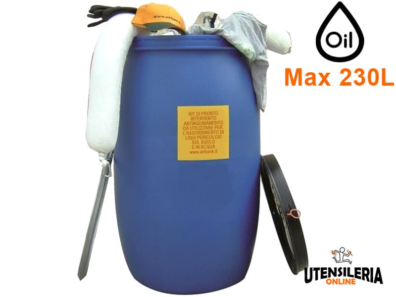 Kit assorbimento Airbank per oli ed idrocarburi da 230L