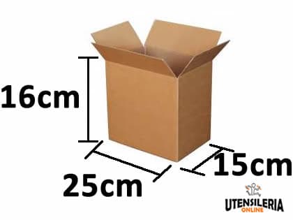 Scatole di cartone americane doppia onda BARBERO PIETRO 25x15x16cm (30pz)