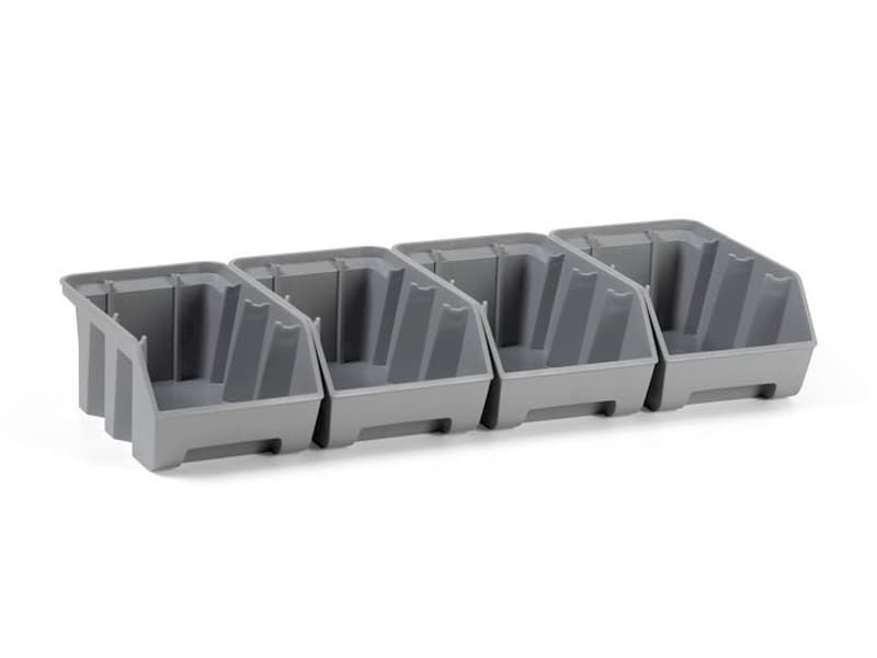 Set 4 contenitori Fami Picking Box Air 108x173x76mm per pareti forate portautensili