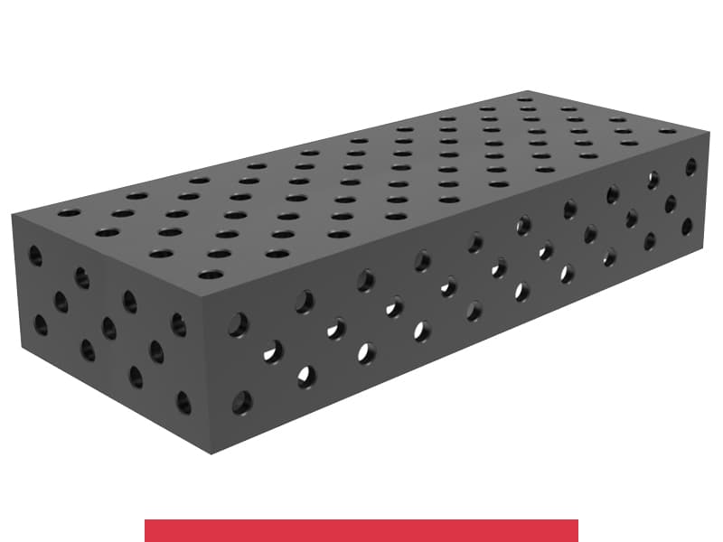 Blocco di collegamento 1000x400x200mm SteelMax GPPH, spessore 15mm, fori 28mm griglia diagonale