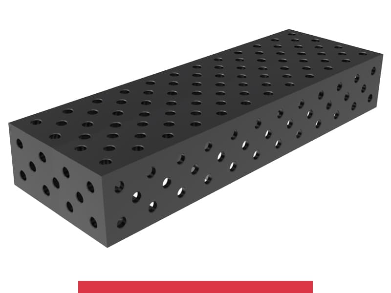 Blocco di collegamento 1200x400x200mm SteelMax GPPH, spessore 15mm, fori 28mm griglia diagonale