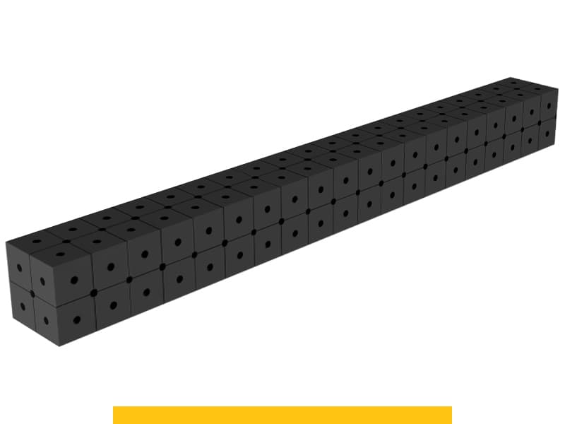 Blocco di collegamento 2000x200x200mm SteelPlus GPPH, spessore 12mm, fori 16mm griglia diagonale