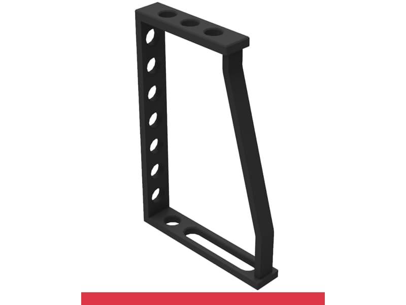 Squadra di battuta 275x400x200mm SteelMax GPPH, spessore 15mm, fori 28mm